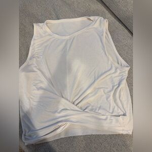 ALO White Sleeveless Crop Top